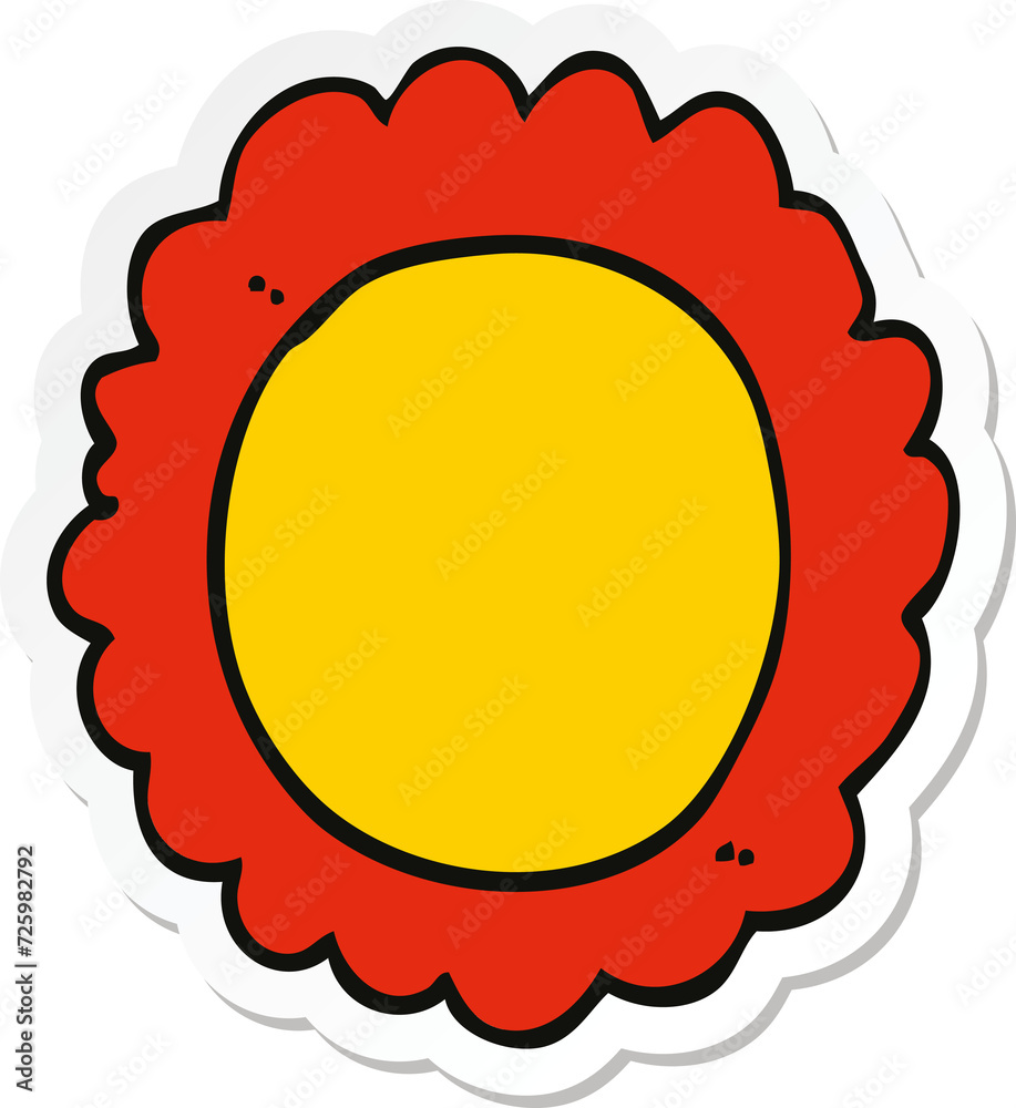 sticker of a cartoon flower sticker of a cartoon flower