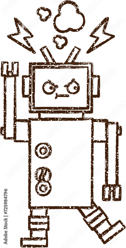 Robot Charcoal Drawing Robot Charcoal Drawing