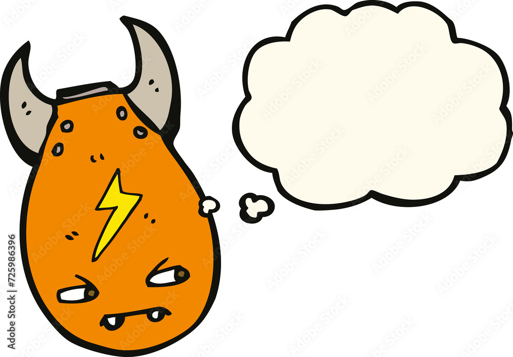 cartoon bomb with thought bubble cartoon bomb with thought bubble