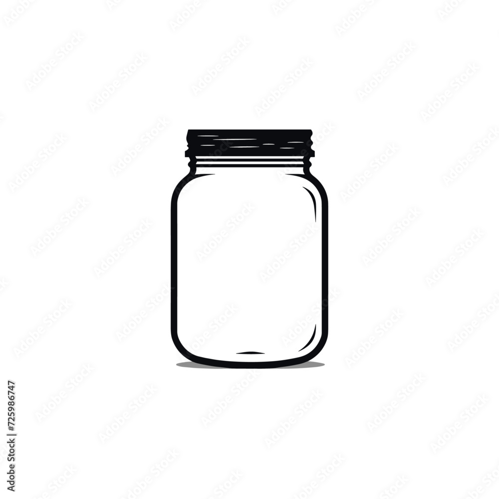 Mason Jar flat vector design Mason Jar flat vector design