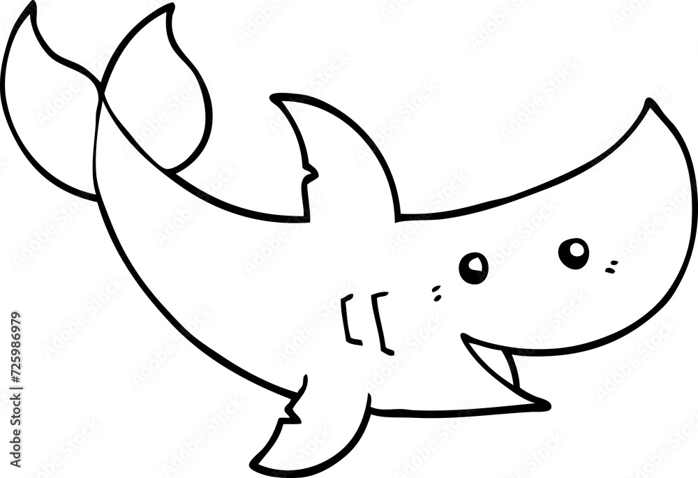 Obraz premium cartoon shark