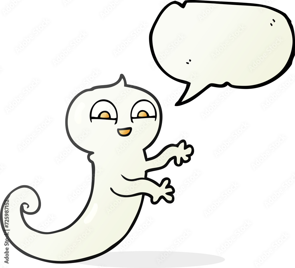 speech bubble cartoon ghost