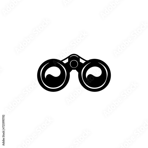 Binoculars Logo Monochrome Design Style