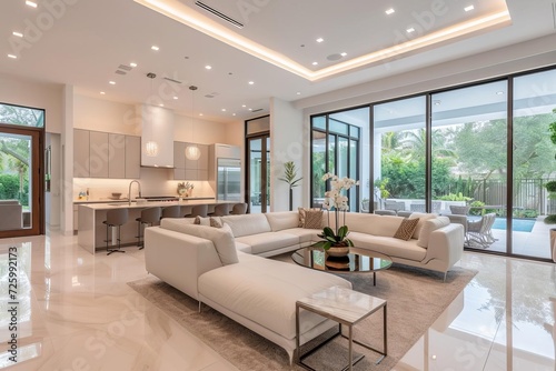 High-end real estate with luxurious interior design