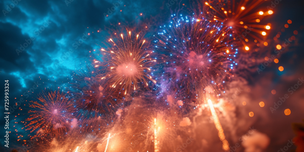 Fototapeta premium 4th of July fireworks