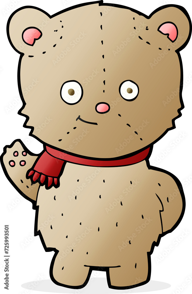 Obraz premium cartoon bear waving