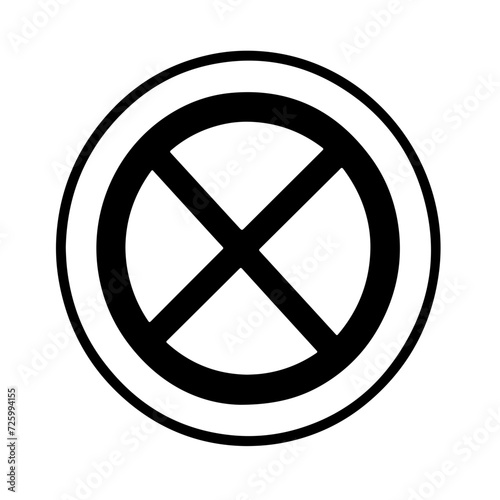 Circle with diagonal lines Logo Monochrome Design Style