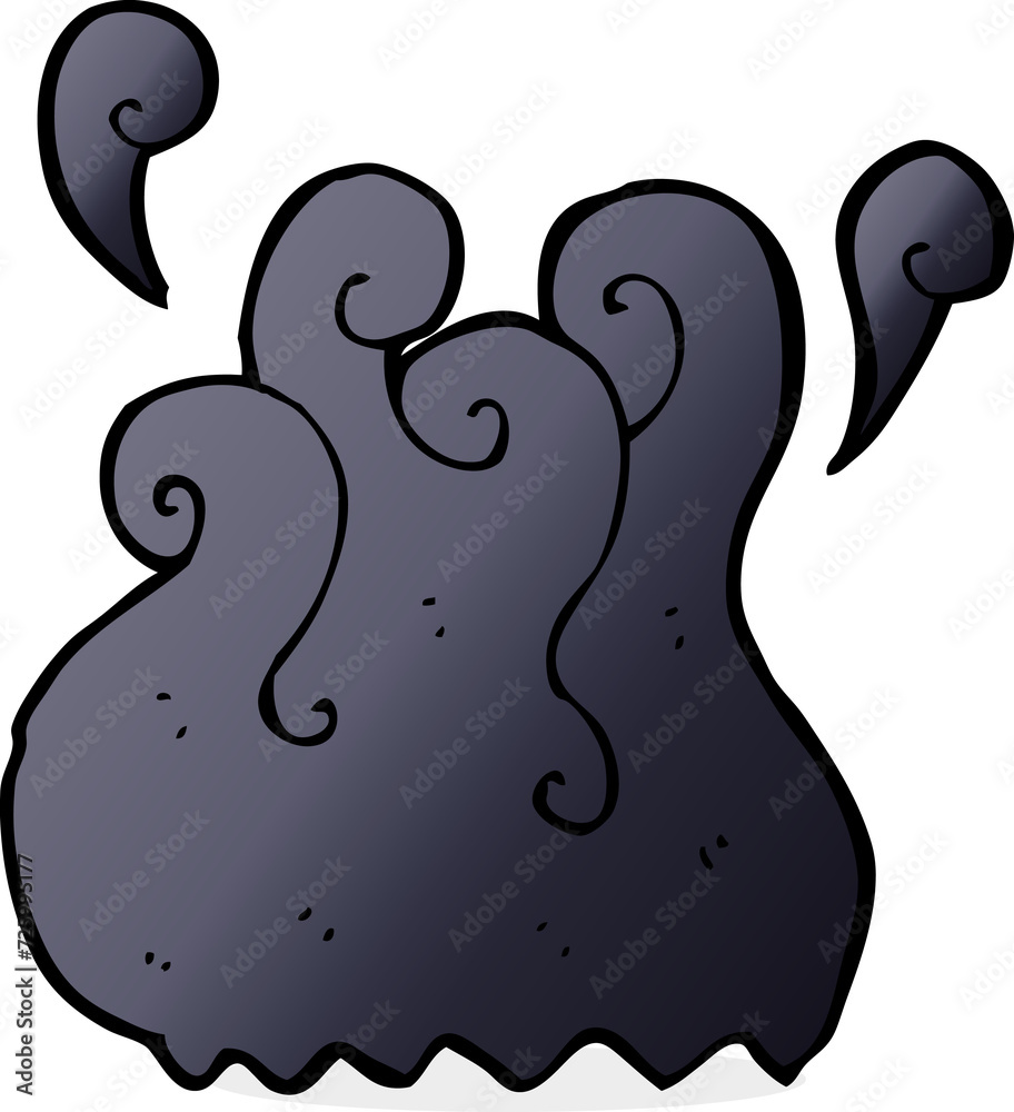 Obraz premium black smoke cartoon element