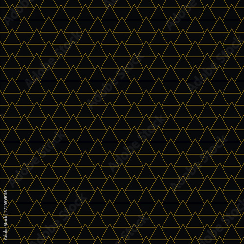 Trendy linear style seamless pattern background in gold for packaging design. Golden illustration. Vector. photo