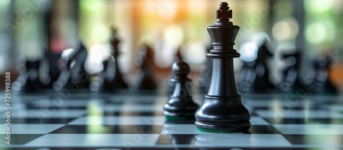 Chess board game as a metaphor for business and competition