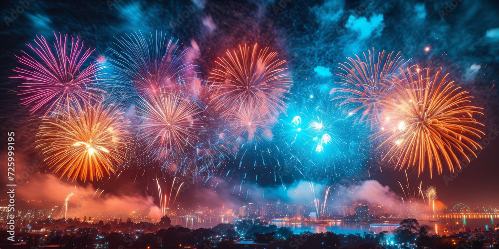 Fototapeta premium 4th of July fireworks