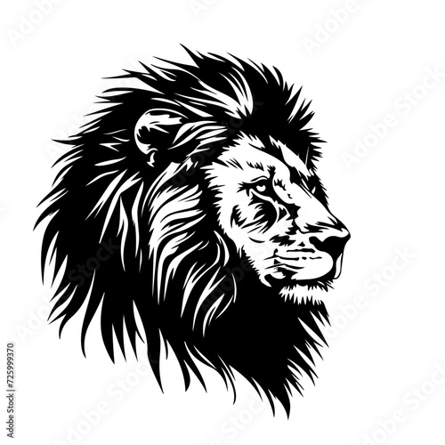 Fototapeta Naklejka Na Ścianę i Meble -  Lion Design Logo Monochrome Design Style