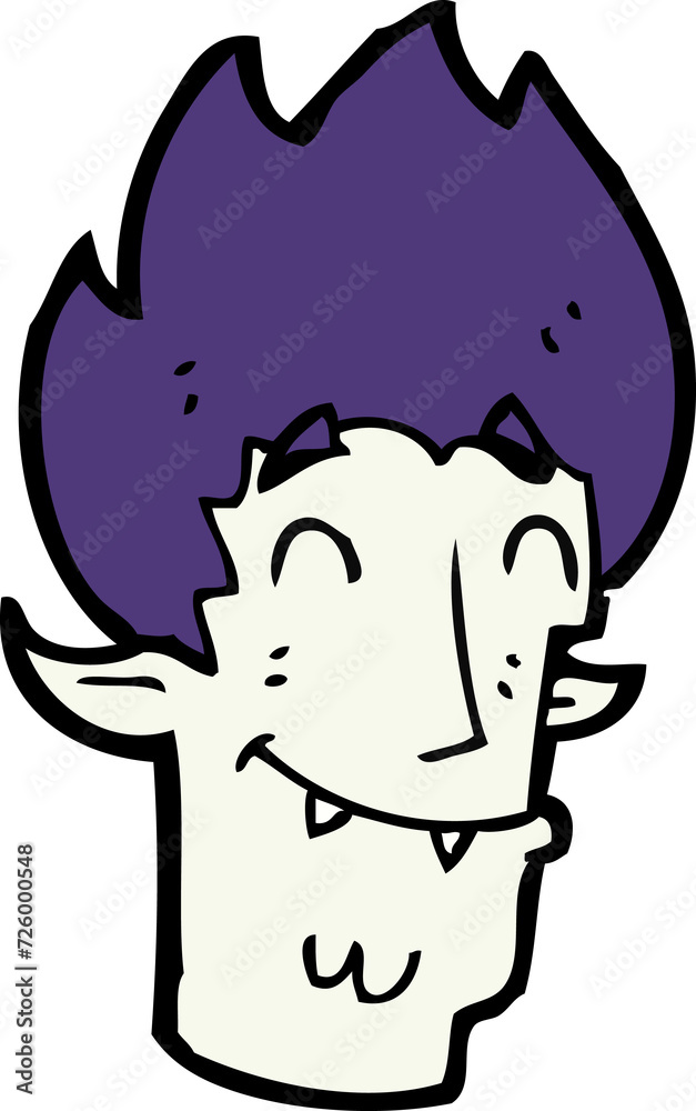 Fototapeta premium cartoon happy vampire head