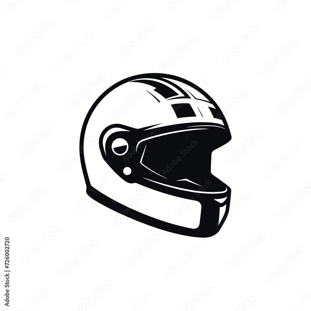 Fototapeta premium Helmet icon flat vector design