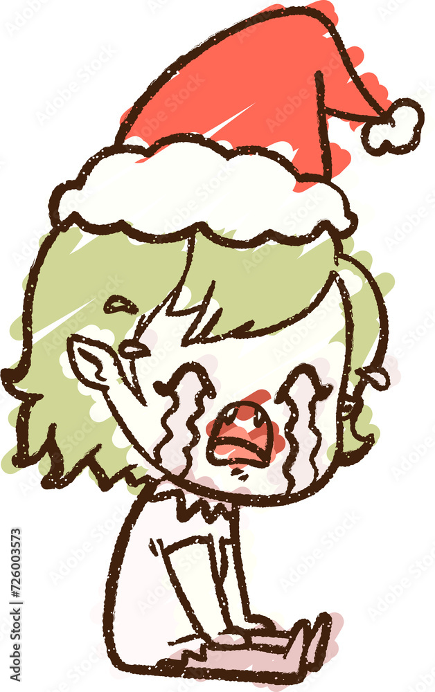 Christmas Vampire Chalk Drawing Christmas Vampire Chalk Drawing