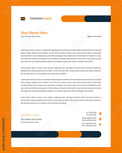 Vector corporate modern clean business letterhead template
