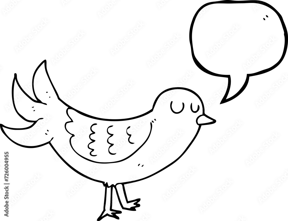 speech bubble cartoon bird speech bubble cartoon bird