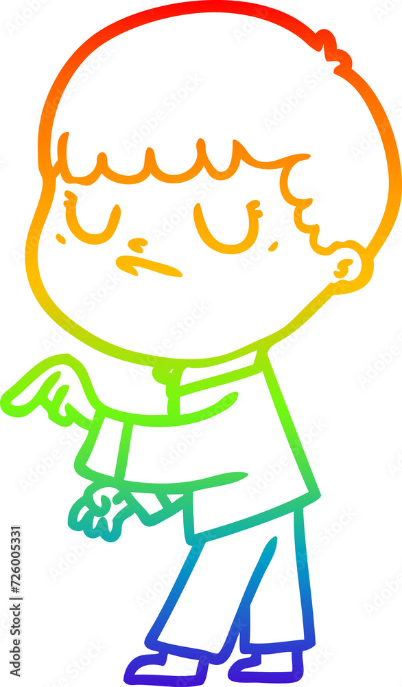 rainbow gradient line drawing cartoon grumpy boy rainbow gradient line drawing cartoon grumpy boy