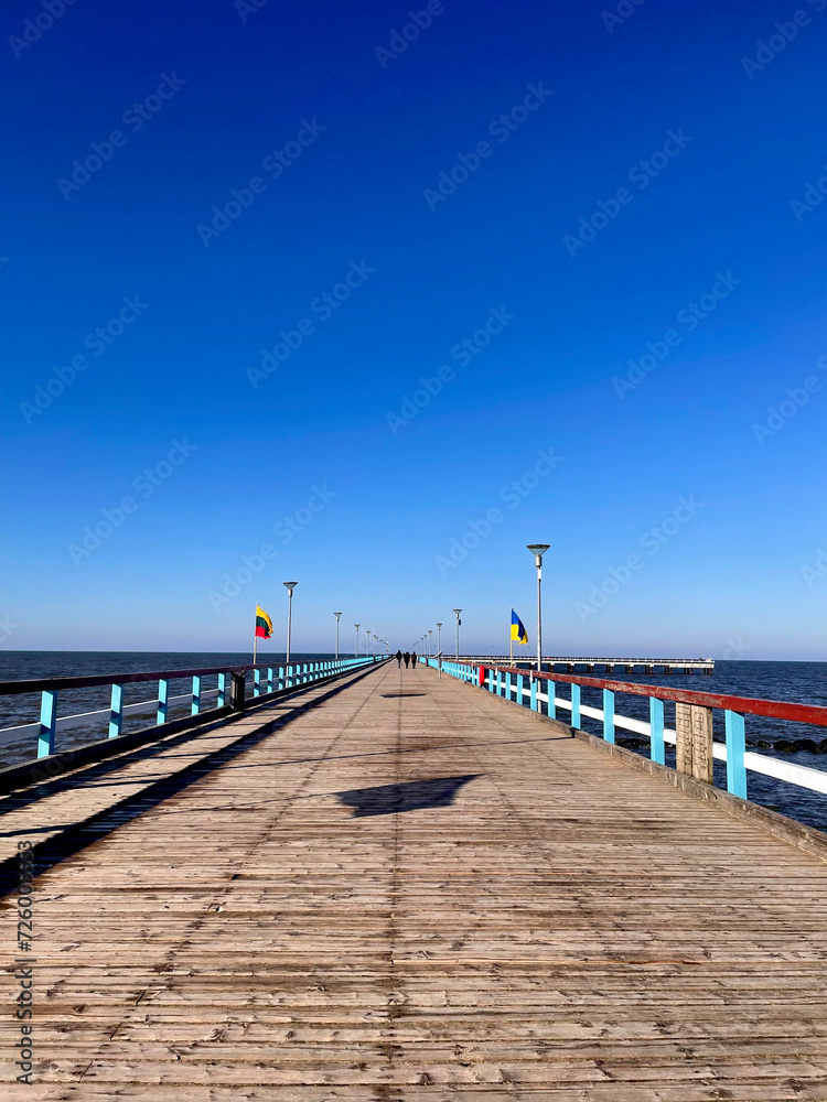Naklejka premium pier on the beach