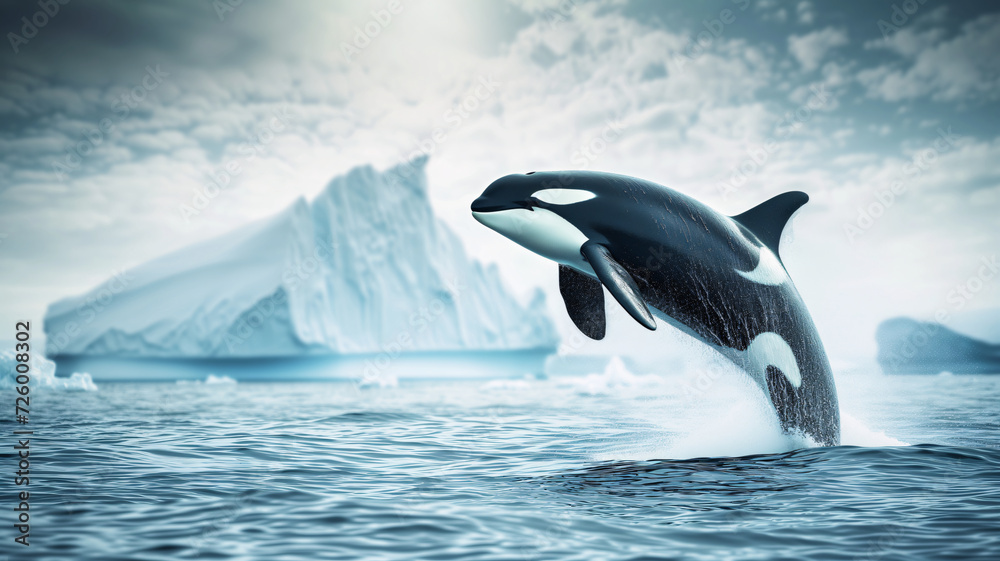 Fototapeta premium Orca or Killer whale jumping
