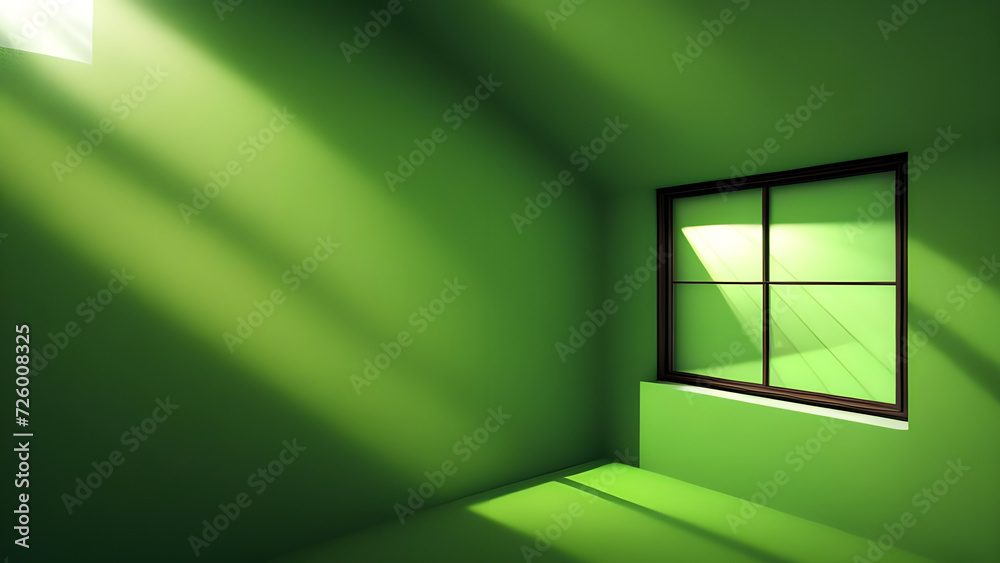 a close up of a window in a green room with a green wall a close up of a window in a green room with a green wall