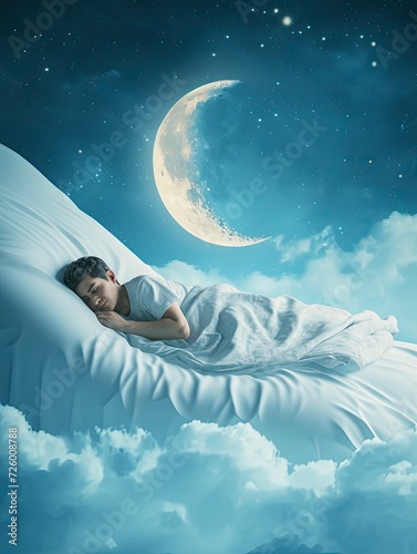 world sleep day Poster design, realistic, HD, copy space - generative ai