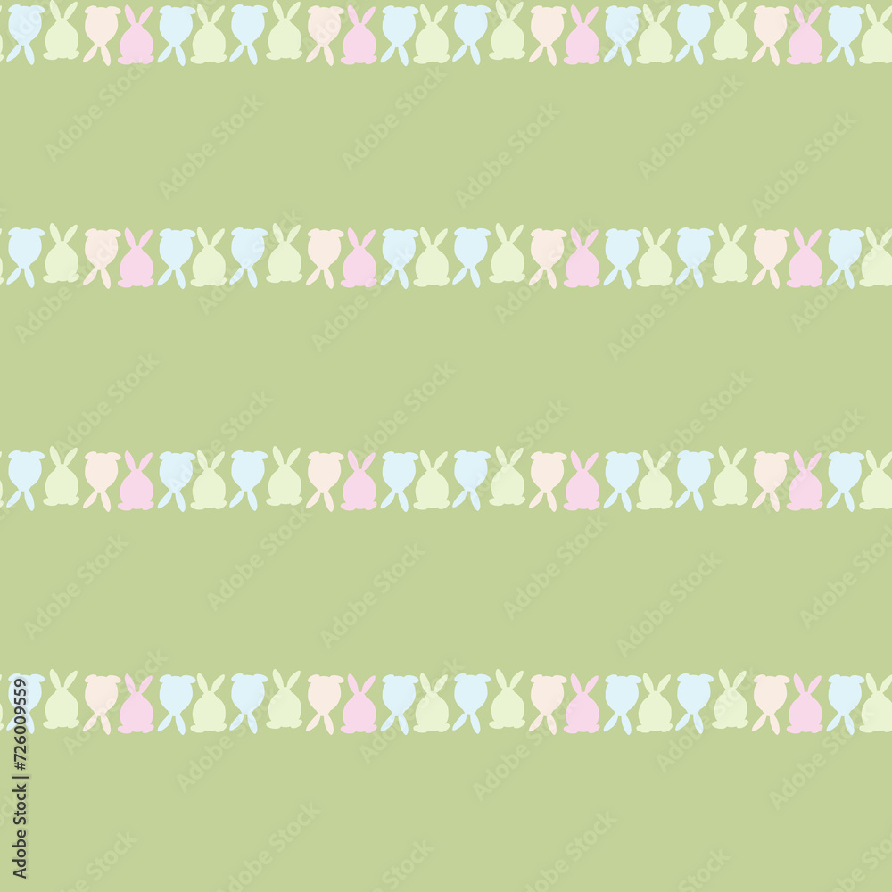 Seamless pattern with easter bunny