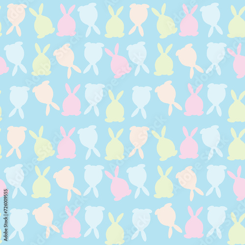 Seamless pattern with easter bunny