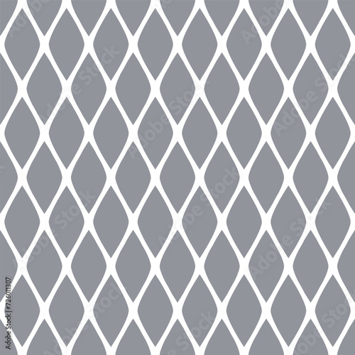 White grid on a gray background. The diamond-shaped shape of the cells. Seamless geometric pattern. Isolated. Background for decor. photo
