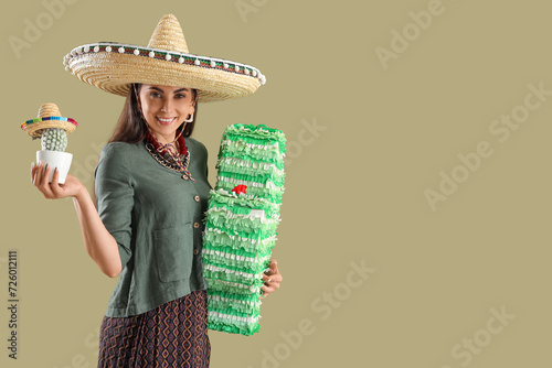 Beautiful woman in sombrero...