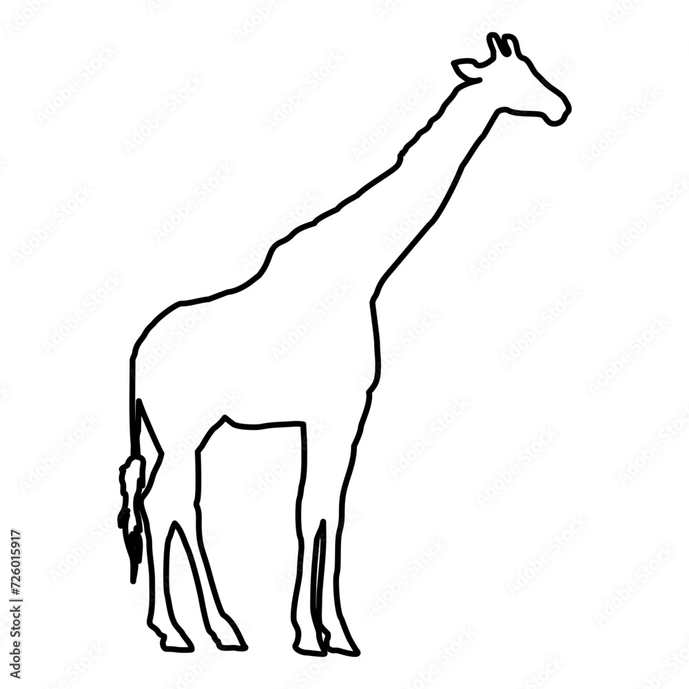 Giraffe Lines Style Icon Vector Giraffe Lines Style Icon Vector
