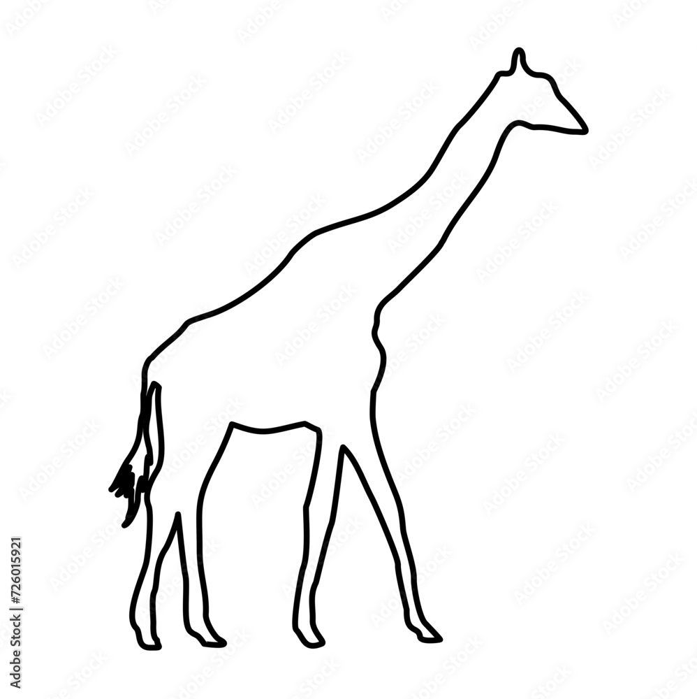 Giraffe Lines Style Icon Vector Giraffe Lines Style Icon Vector