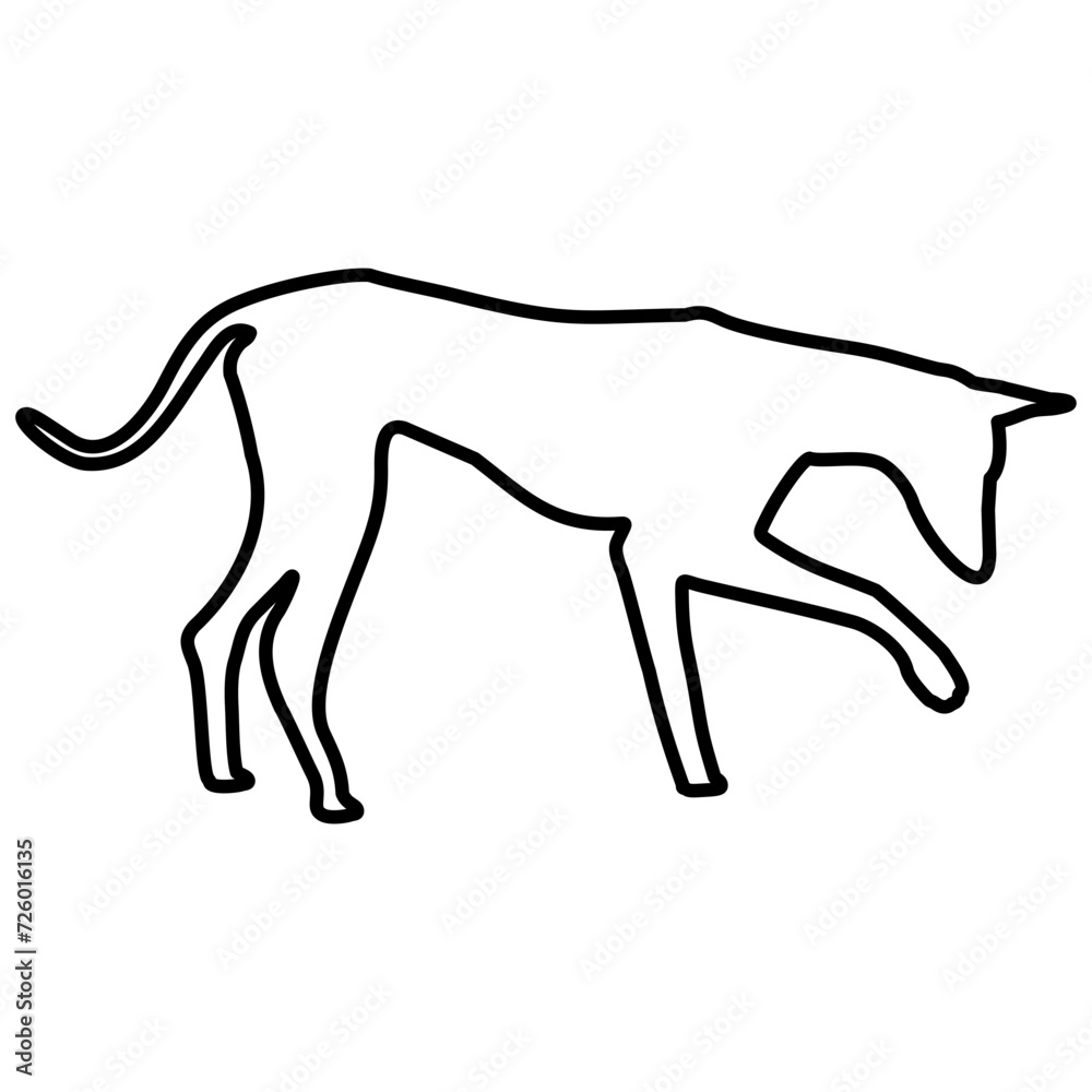 Fototapeta premium Dog Lines Style Icon Vector 