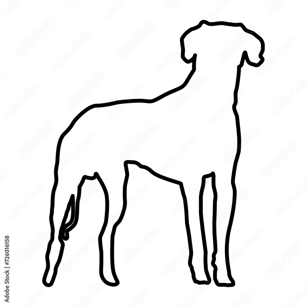 Obraz premium Dog Lines Style Icon Vector 