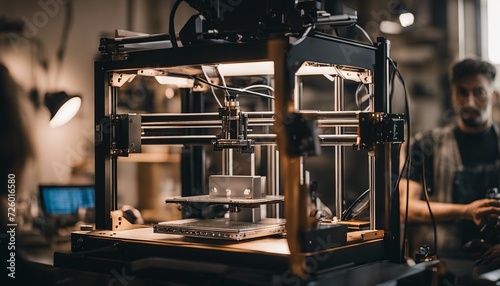 Obraz na płótnie Innovative Makerspace: Collaborative Design and 3D Printing in Action