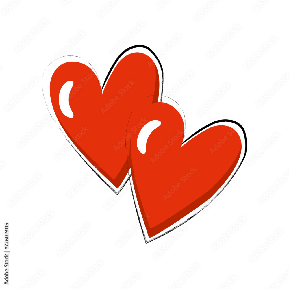 Happy Valentine's Day hearts love red couple