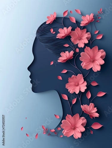 Womens day Poster design, realistic, HD, copy space - generative ai © Nia™