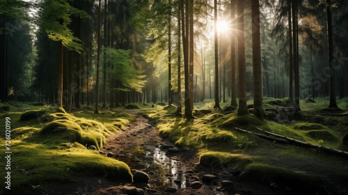 forest, scenery, Generative AI