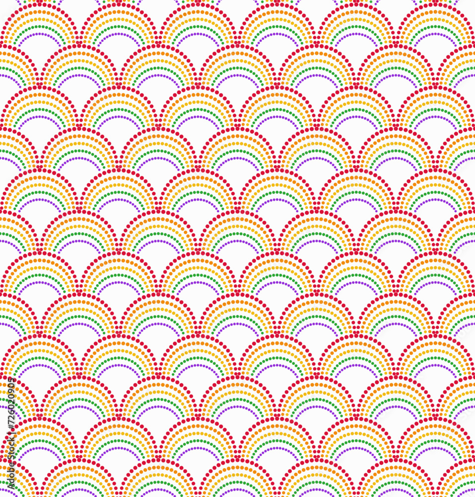 seamless pattern with colorful circles traditional art deco fan background abstract texture for fabric home wear carpets background surface design packaging vector seamless pattern with colorful circles traditional art deco fan background abstract texture for fabric home wear carpets background surface design packaging vector