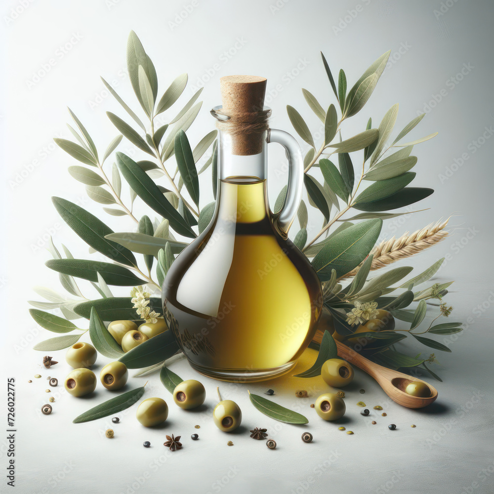 olive oil and olives, Bottle of fresh extra virgin olive oil and green olives with leaves, aceite de oliva, Olivenöl, оливковое масло, Healthy Food. olive oil and olives, Bottle of fresh extra virgin olive oil and green olives with leaves, aceite de oliva, Olivenöl, оливковое масло, Healthy Food.