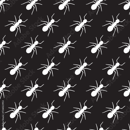 Ant Symphony Colony Vector Seamless Pattern
