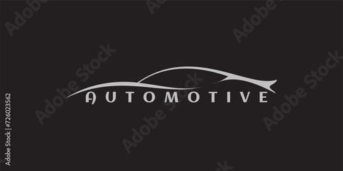 Car auto, automitove automobile motor business illustration. Sport car logo icon. Luxuty motor vehicle dealership emblem. Auto silhouette garage symbol. Vector illustration