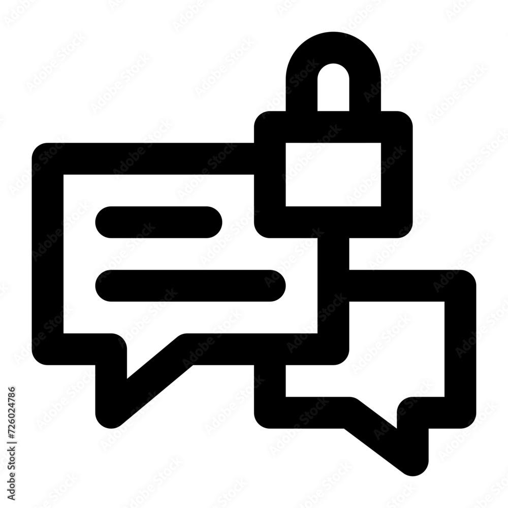 Encryption icon with outline style. Encryption icon with outline style.