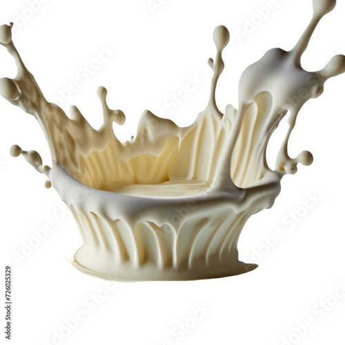 Pouring milk splash isolated on white background. Splash of milk or cream isolated on white background With clipping path. png image
