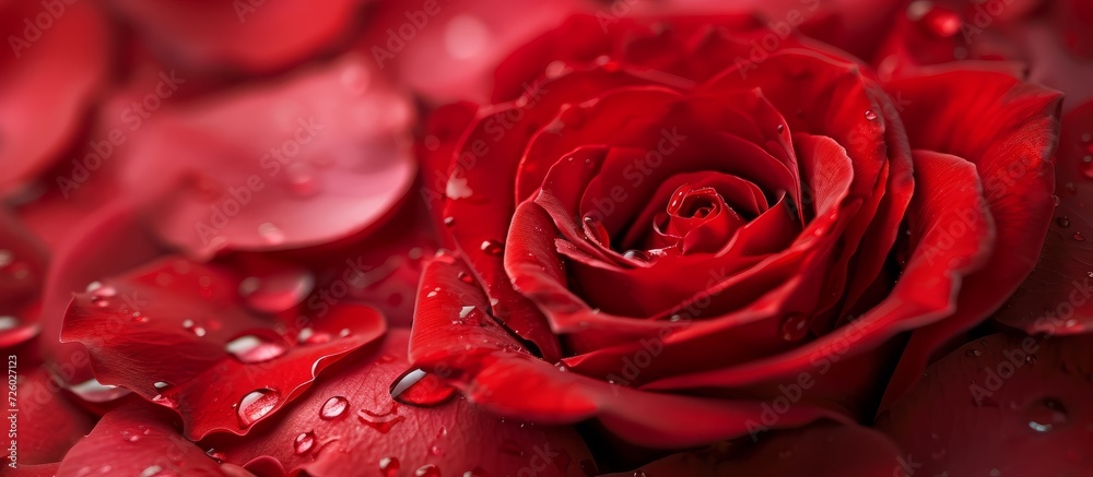 Isolated, a red rose's heart of beautiful petals. Isolated, a red rose's heart of beautiful petals.