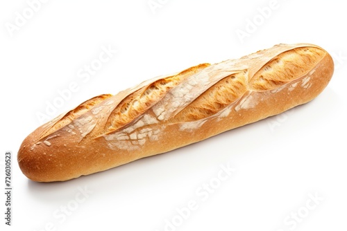 French baguette isolated on white background.