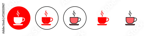 coffee cup icon set illustration. cup a coffee sign and symbol