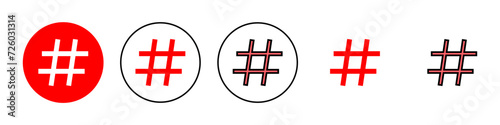 Hashtag icon set illustration. hashtag sign and symbol