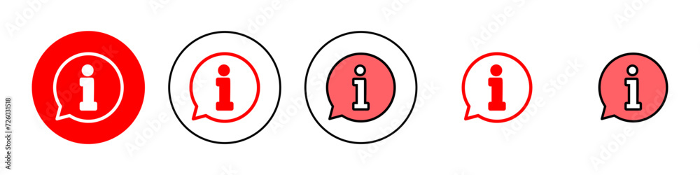 Information sign icon set illustration. about us sign and symbol. question mark icon Information sign icon set illustration. about us sign and symbol. question mark icon