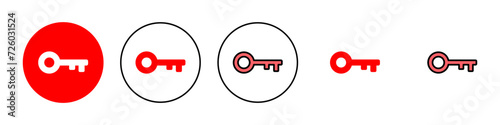 Key icon set illustration. Key sign and symbol.